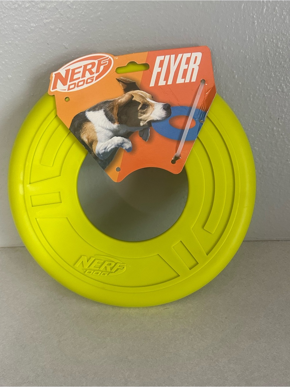 Nerf Dog Atomic Flyer Outdoor Dog Toy, 10 Inch Flying Disc Dog Fetch Toy, Rubber